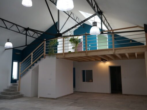 Transformation d’un atelier d’artisan en habitation, Menuiseries sur-mesure, Menuiseries Bildau & Bussmann, Agencements, Assistance MOA & MOE