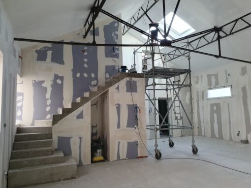 Transformation d’un atelier d’artisan en habitation, Menuiseries sur-mesure, Menuiseries Bildau & Bussmann, Agencements, Assistance MOA & MOE