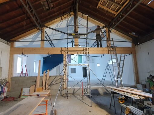 Transformation d’un atelier d’artisan en habitation, Menuiseries sur-mesure, Menuiseries Bildau & Bussmann, Agencements, Assistance MOA & MOE