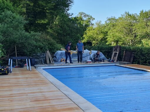 Rénovation terrasse de piscine, Agencements