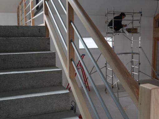 Transformation d’un atelier d’artisan en habitation, Menuiseries sur-mesure, Menuiseries Bildau & Bussmann, Agencements, Assistance MOA & MOE