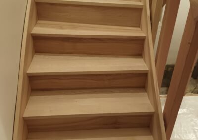 Escalier frêne à Saint martin d’Uriage