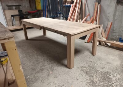 Table à rallonge intégrée en chêne