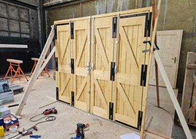 Fabrication d’une porte de garage 4 vantaux