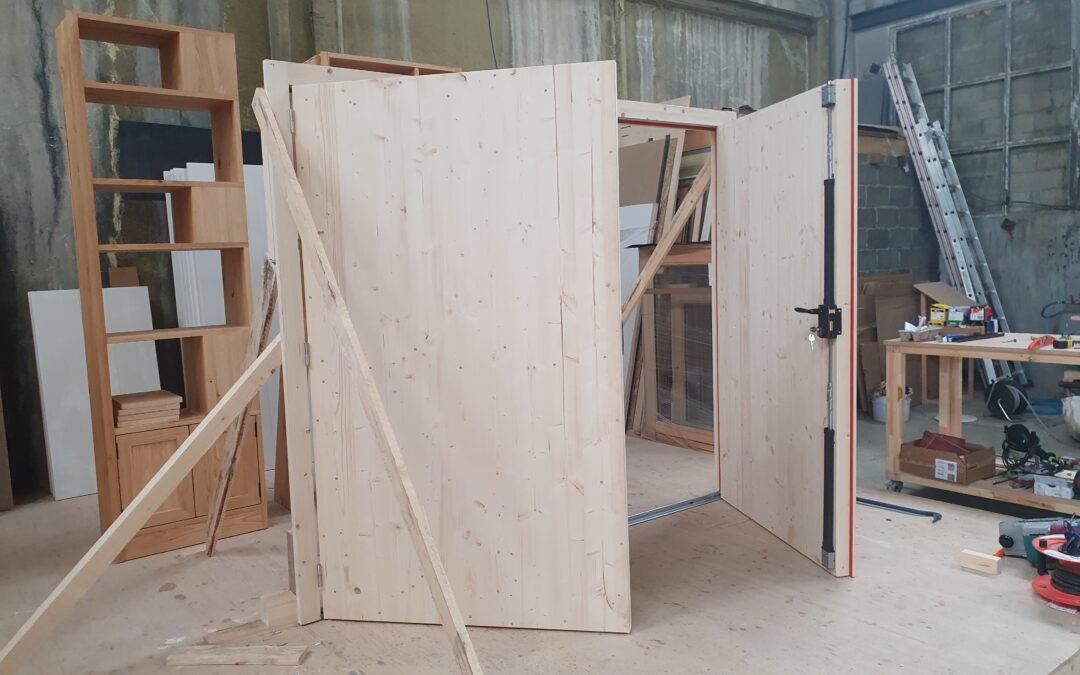 Fabrication d’une porte de garage double vantaux