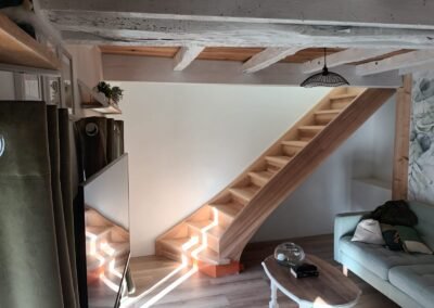 Escalier droit à la mure